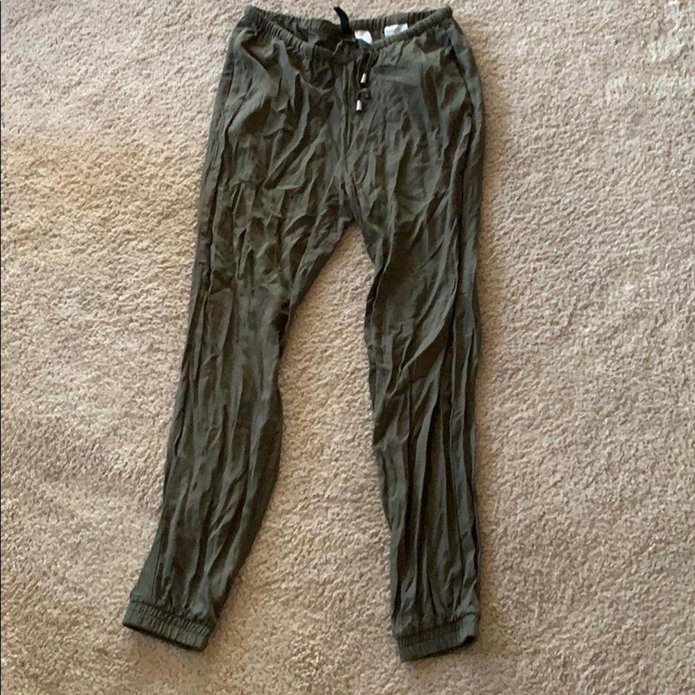 Army green joggers